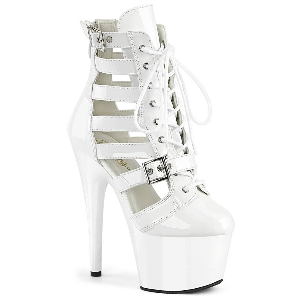Pleaser - ADORE1013MST Bottes de plateforme, Pole dance chaussures - Blanc Product image
